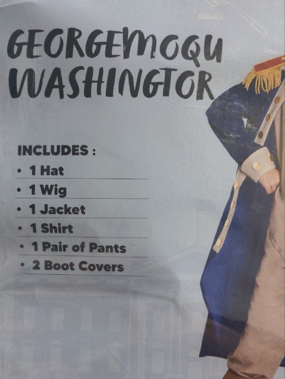 George Washington Kids Costume - Blue Coat, Tan Pants XL 12-14 - Picture 3 of 5